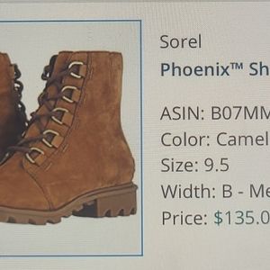 Sorel Phoenix Short Lace 9.5
